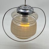 Art Deco chandelier / light fixture / pendant light, vintage, chrome