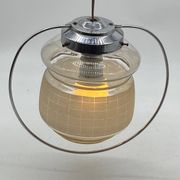 Art Deco chandelier / light fixture / pendant light, vintage, chrome