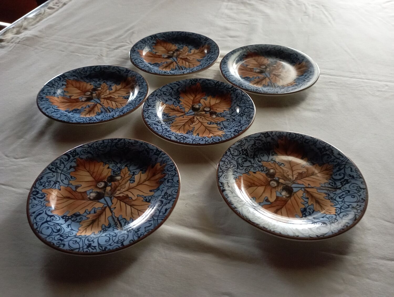 6 assiettes à dessert Gien