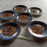 6 assiettes à dessert Gien