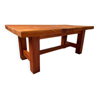 Vintage rectangular pine coffee table