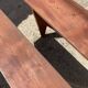 Pair of solid wood farmhouse benches 250cm for rustic farmhouse table
