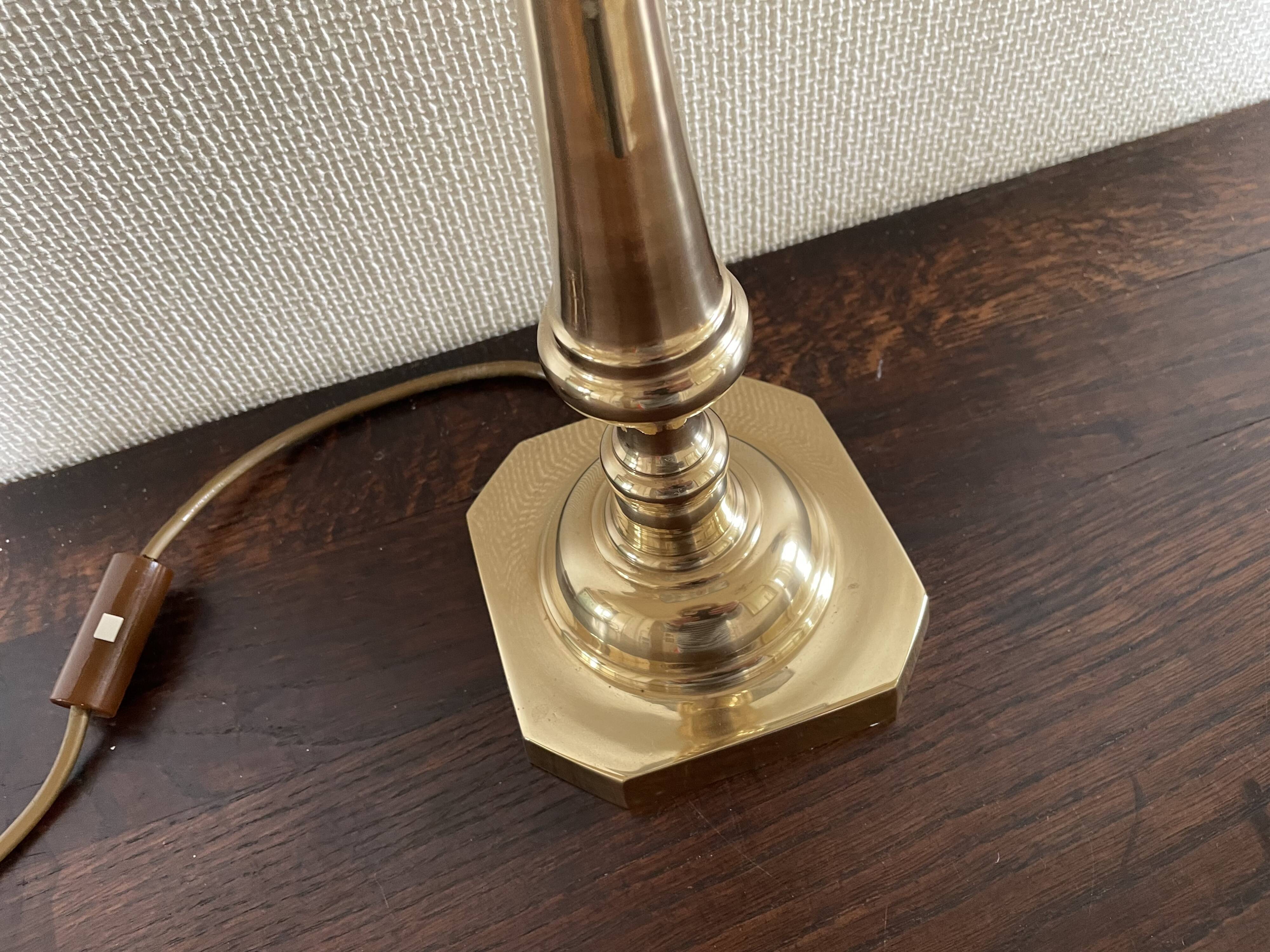 Golden brass lamp