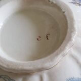 Rare 19th century cup and saucer, Sarreguemines earthenware, Louis XV model