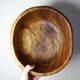 Large turned monoxyle olive wood bowl, 1950s-1970s.