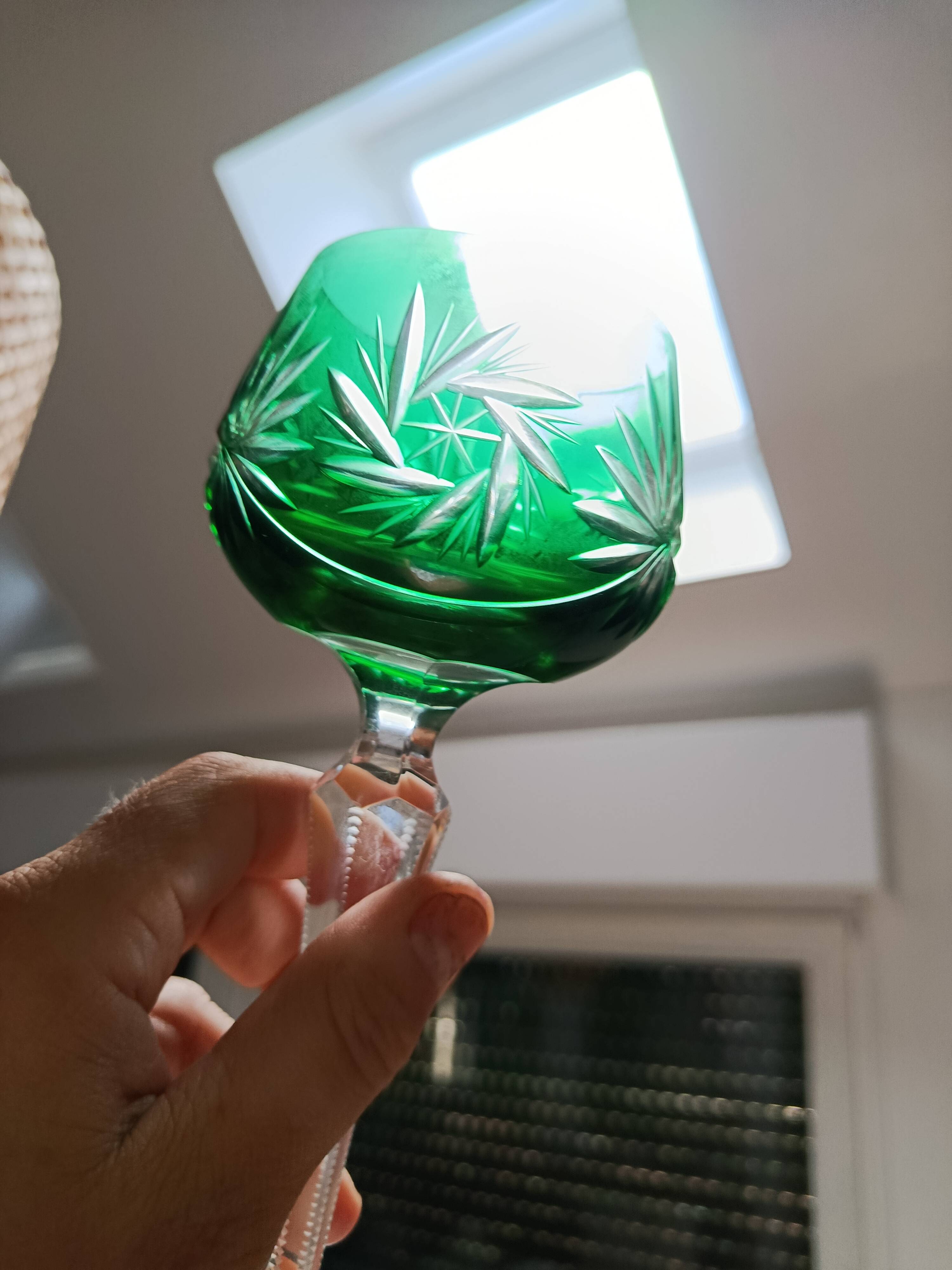 Verre en cristal type cristal de bohème