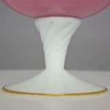 Hand-decorated glass French vase