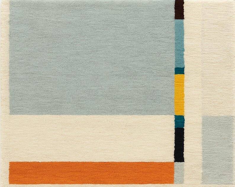Handwoven natural wool rug, traditional artisan size 2/3 cm.
