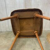 Wicker/wood coffee table