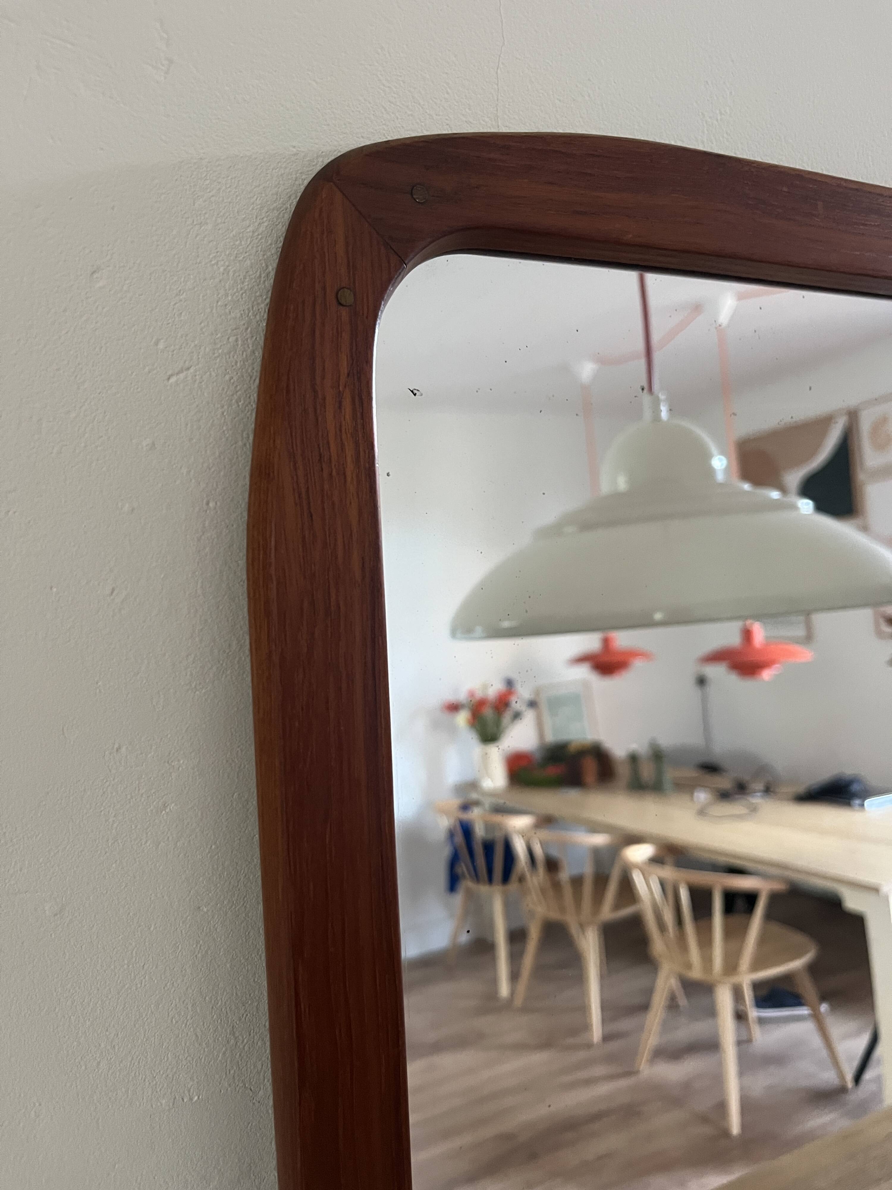 Miroir vintage danois en teck