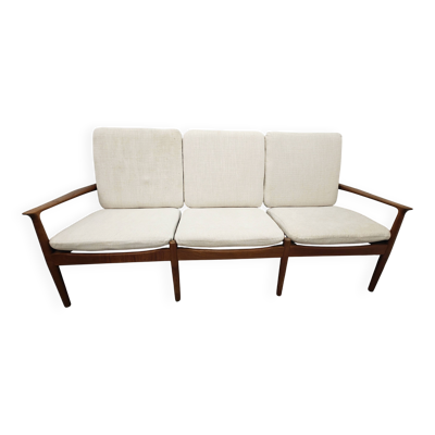 Canapé 3 places en teck par Svend Aage Eriksen pour Glostrup, 1962