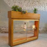 illuminated planter display case from the 1950s