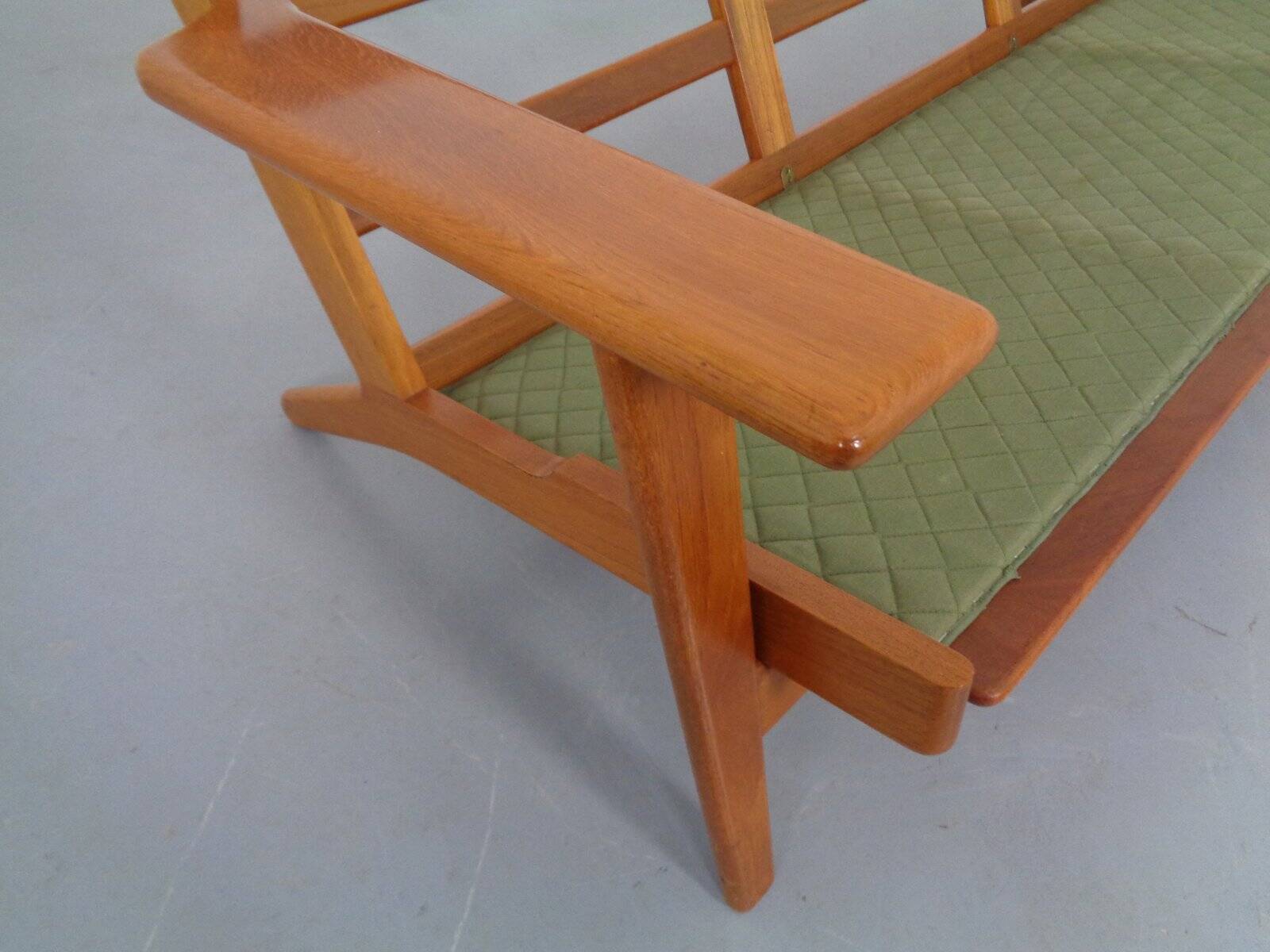 GE 290 Teak 3-Seater Sofa by Hans J. Wegner for Getama, Denmark, 1960s
