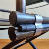 Vintage Safari Regiestühle X-Chair von McGuire, 50er Jahre, 4er Set