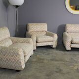 Missoni armchairs, 1970s, set of 3