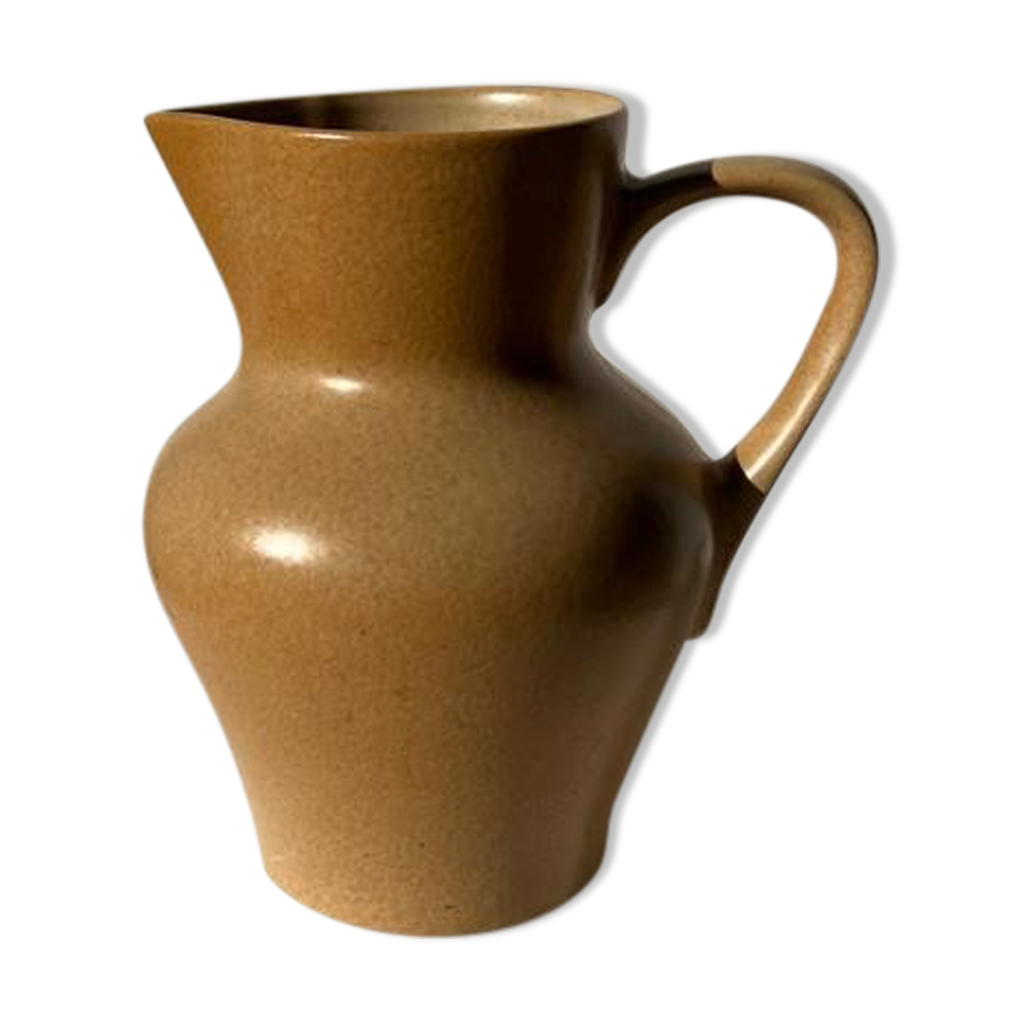 Small pitcher in light beige sandstone