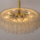 Grand lustre Doria avec tubes de verre glace, Allemagne, années 1960