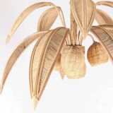 Rattan "coconut tree" chandelier