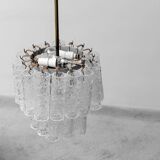 1960s vintage modern antique blown murano glass 3-light chandelier