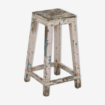 Stool top old teak patina of origin india 39x39x72cm