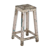 Stool top old teak patina of origin india 39x39x72cm