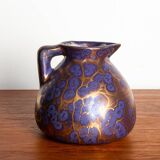 Art Nouveau vase in iridescent purple glazed ceramic by Léon Pointu 1910.