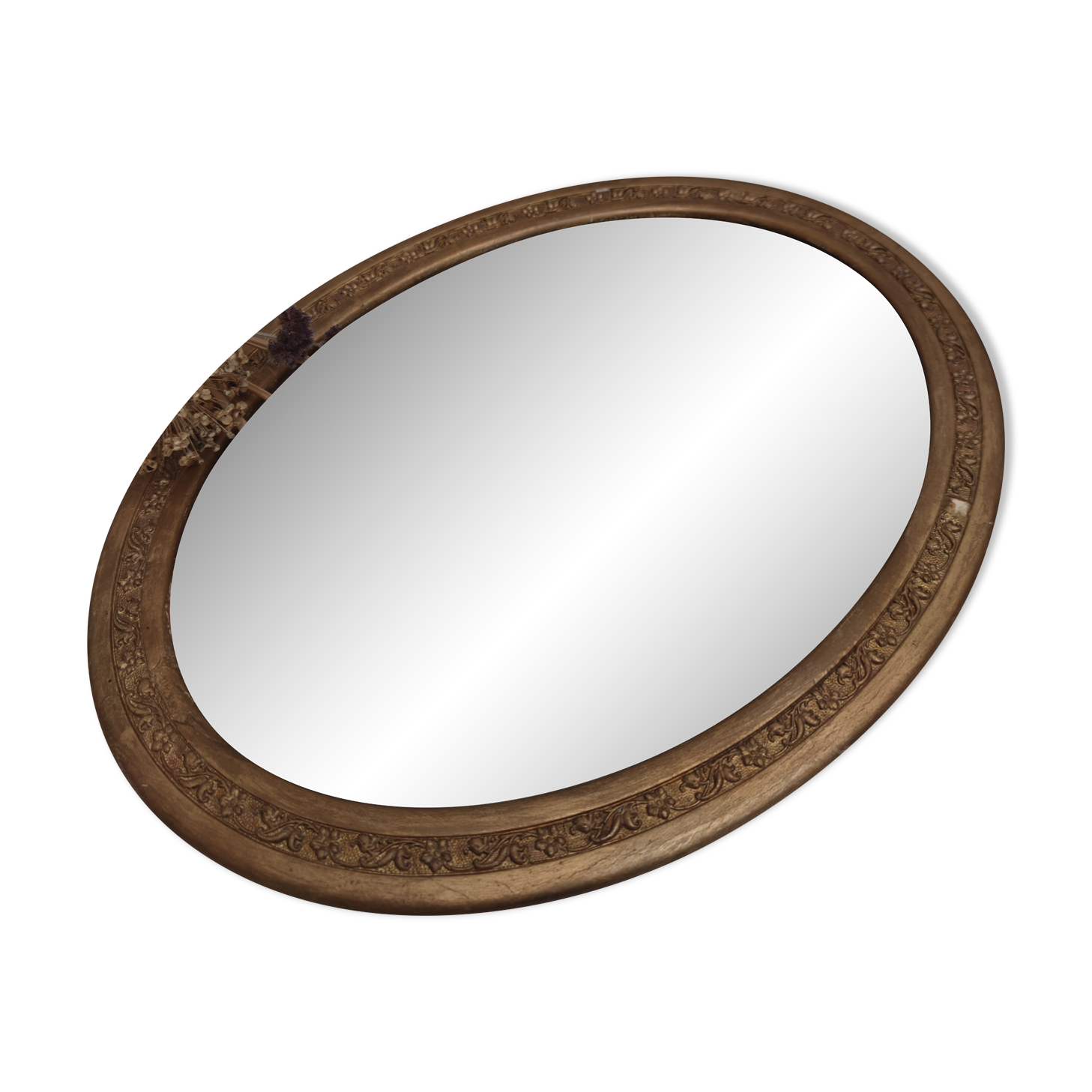 Art Deco oval mirror 46x36 cm