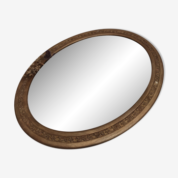 Art Deco oval mirror 46x36 cm