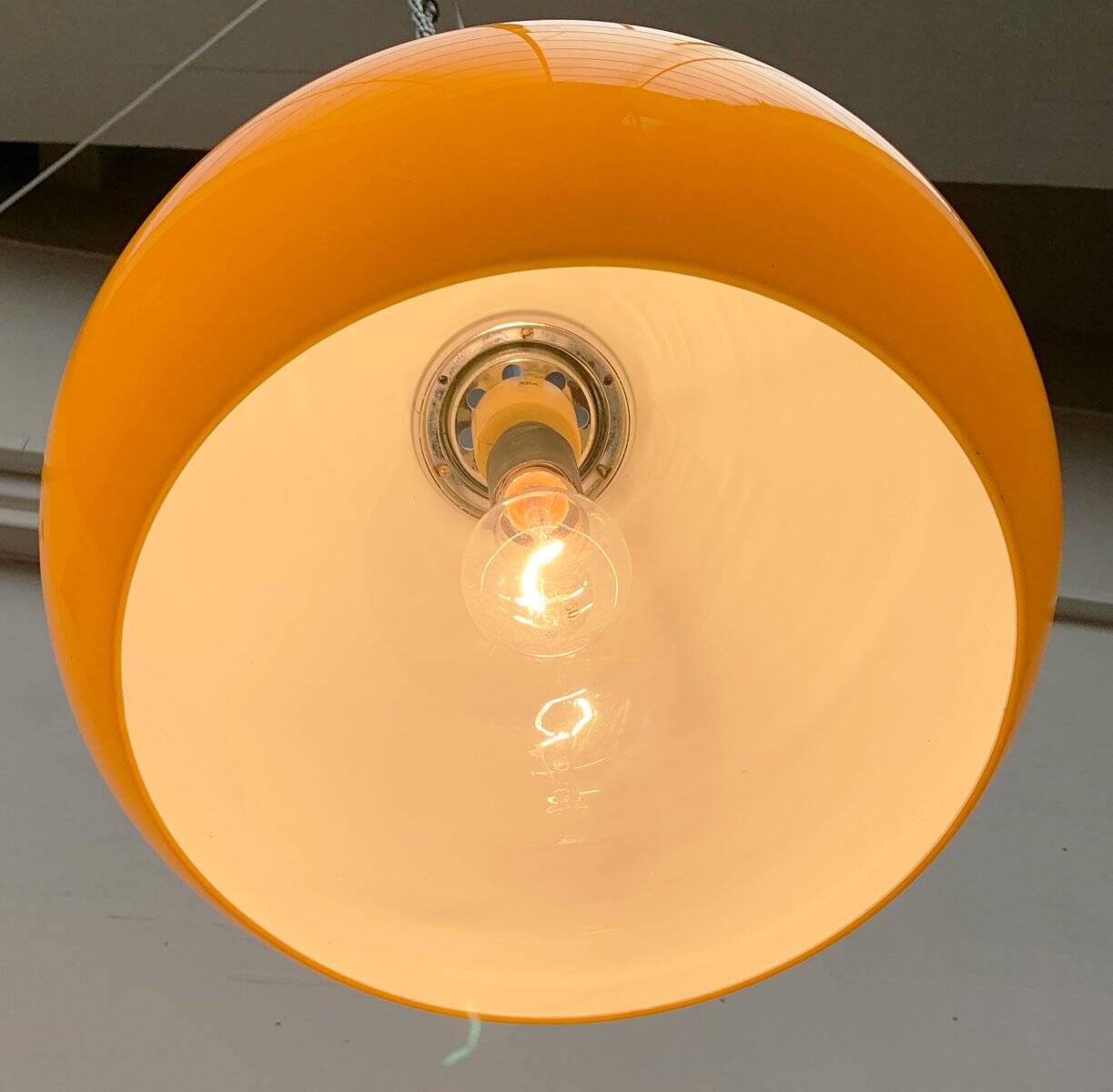 Italian pendant lamp Jolly in Space Age style from the mid-century by Luigi Massoni for Guzzini, 1960s.