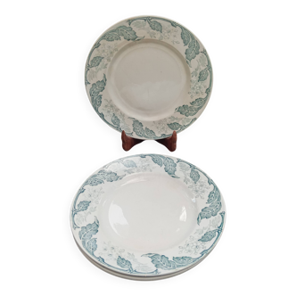 4 flat plates Terre de fer Parmentier / St Amand