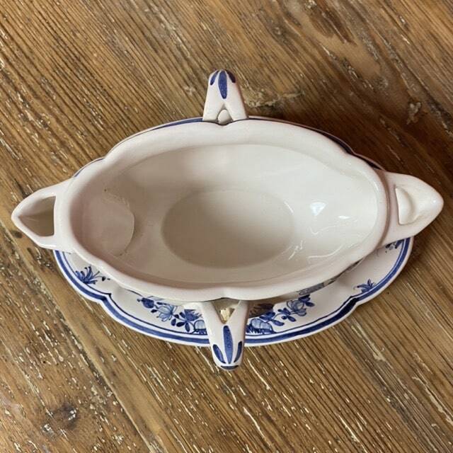 Saucière décor bleu Moustiers