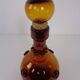 Italian amber glass decanter with stopper, 1960s