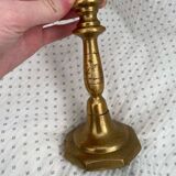 Bougeoir en laiton doré