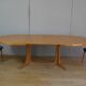 Oval table with 2 extensions baumann vintage central foot
