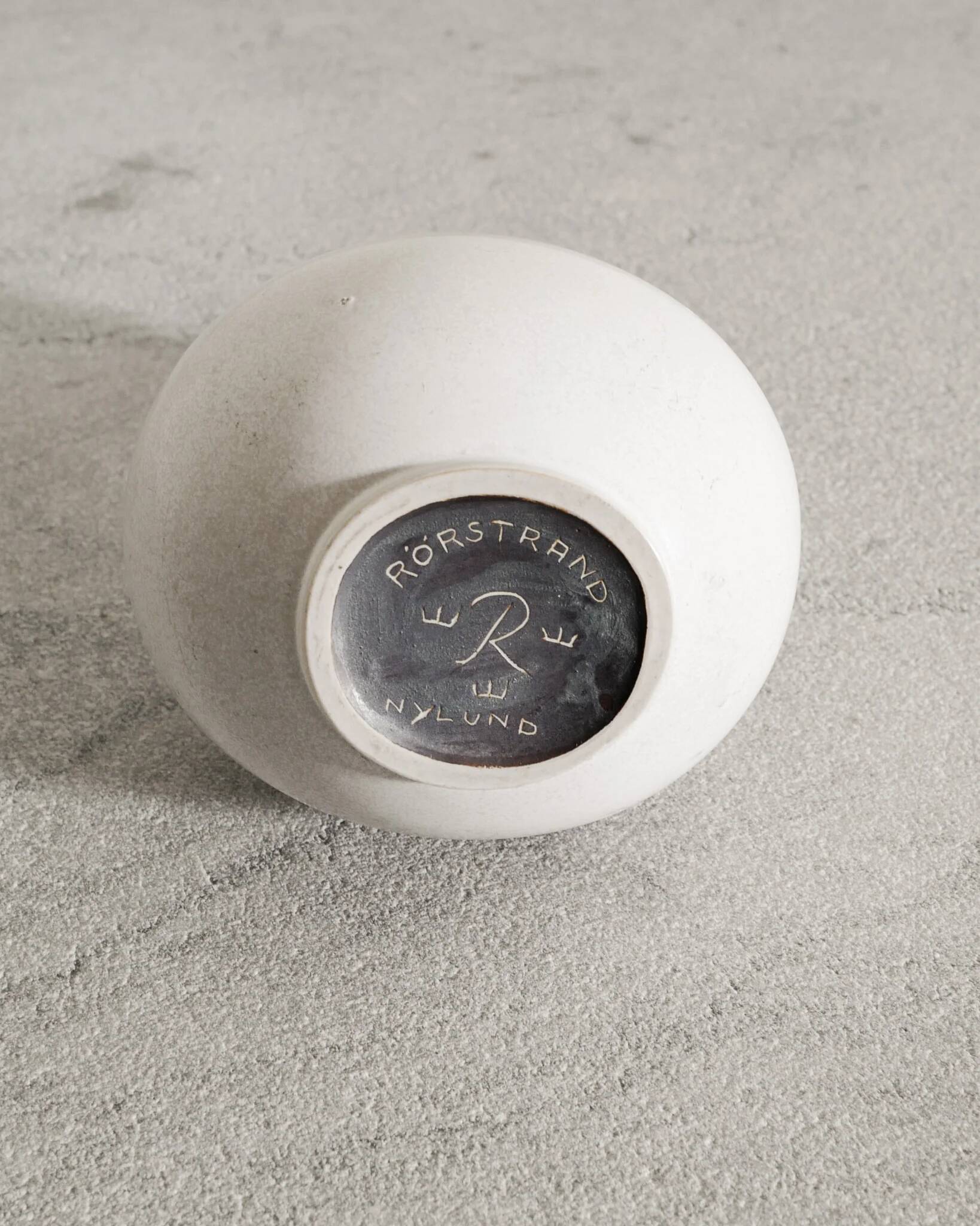 White Swedish Mid Century Ceramic Pitcher by Gunnar Nylund, 1950s