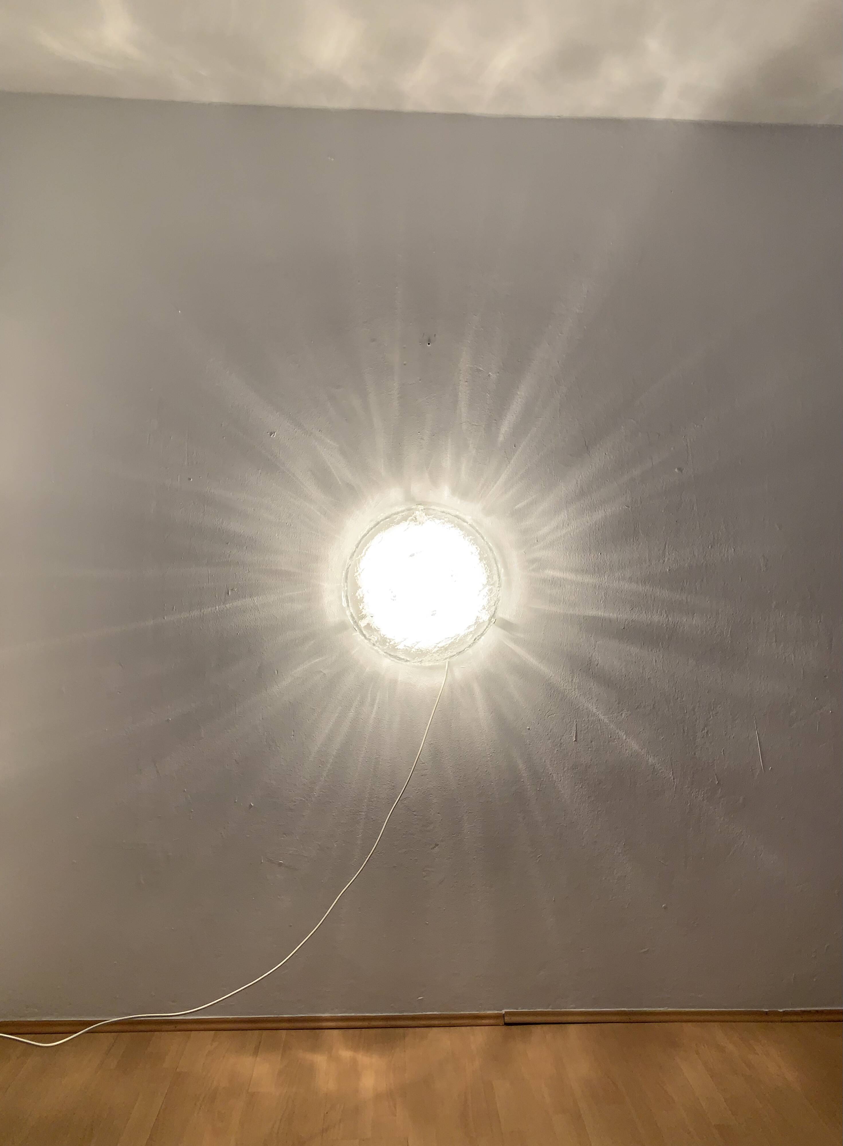 Plafonnier en verre glacé par Kaiser Leuchten