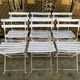 Suite de 6 chaises de jardin pliantes en lattes