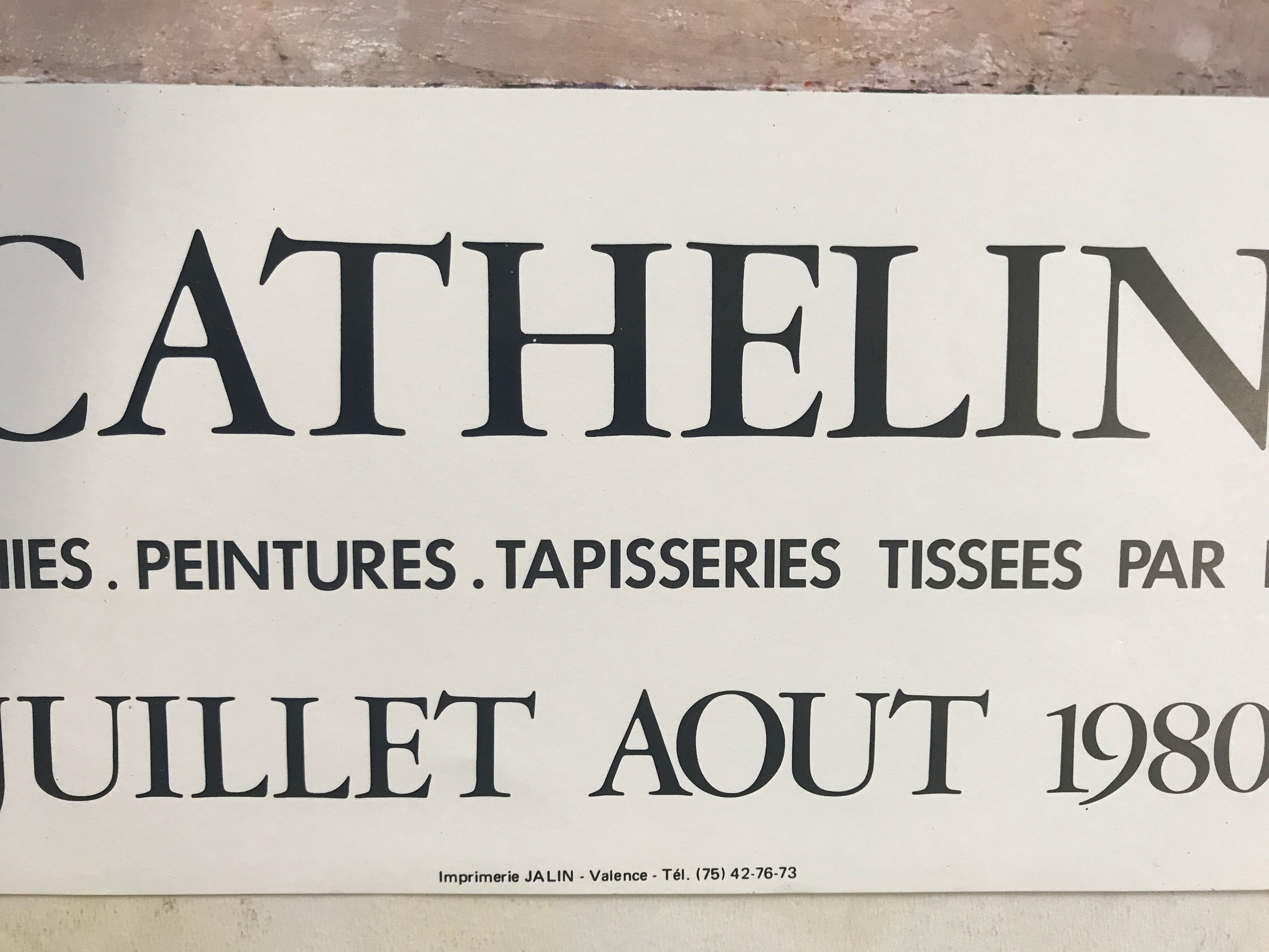 Exhibition poster by Bernard Cathelin, Chapelle du Grand Couvent, Cavaillon, 1980