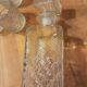 Whiskey service in glass carafe and 6 glasses