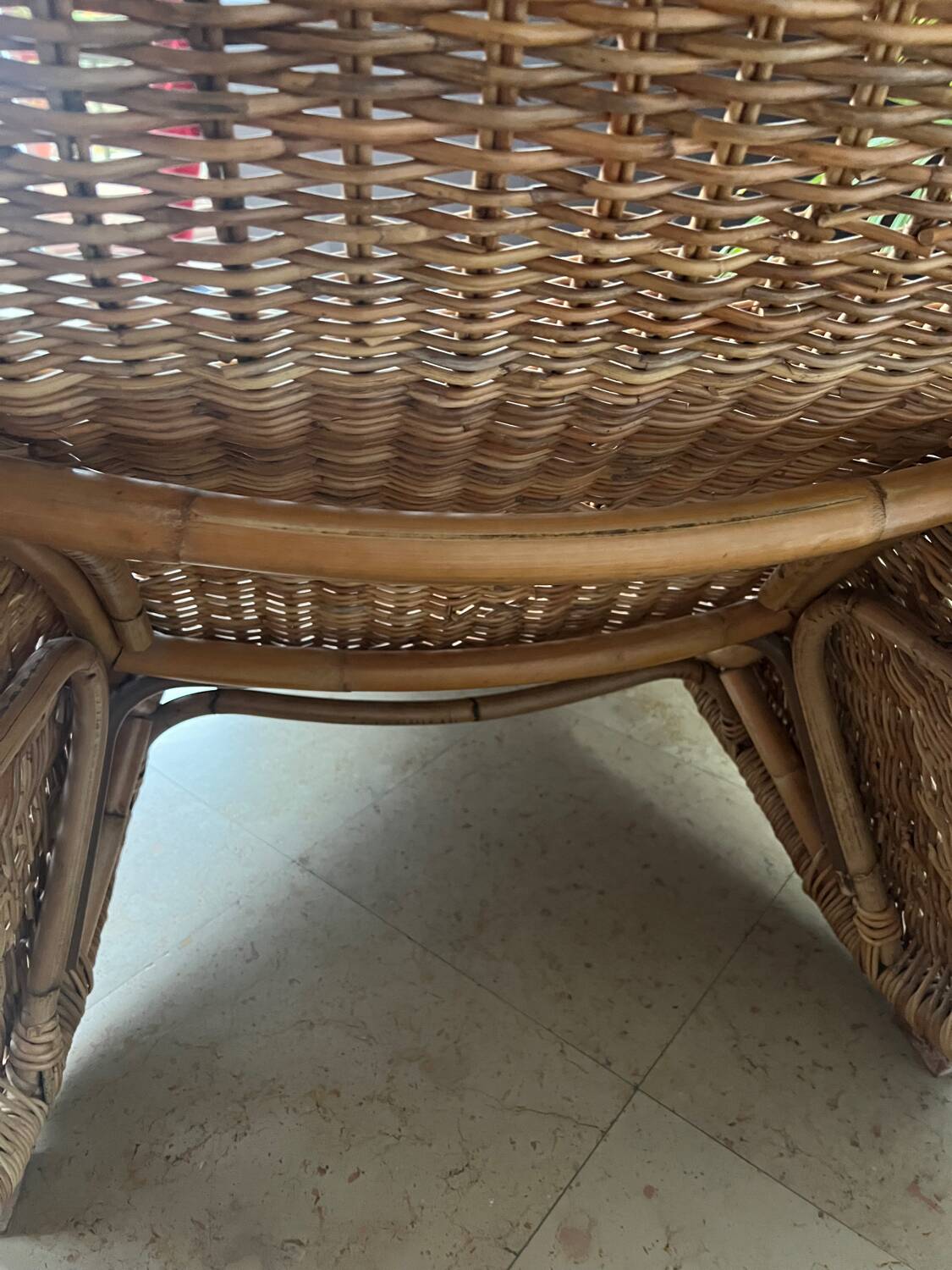 Vintage IKEA karlskrona rattan lounge chair by Karl Malmvall