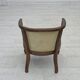 1950s, Danish easy chair, furniture velour, furniture mesh, oak wood.