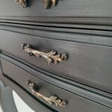 Table de chevet en bois peint
