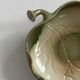 Set of 3 vintage ceramic leaf-shaped dishes, catchalls.