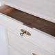 Commode antique avec 4 tiroirs – peinte en gris – vers 1890