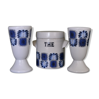 Lot 2 mugs et  1 pot pour le thé assortis