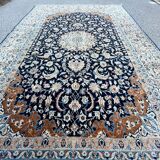 Persian carpet nain wool and silk circa 1960