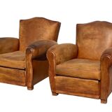 Paire de Fauteuils Club