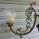 Antique, rare and important gas chandelier from the Napoléon III period and style, weighing 4.8 kg.