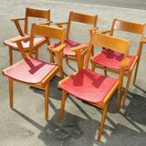 Lot of 8 Scandinavian style chairs Danish 60s-70s