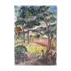 Tableau HST "Animated Orientalist Landscape" signed first half of the 20th century.
